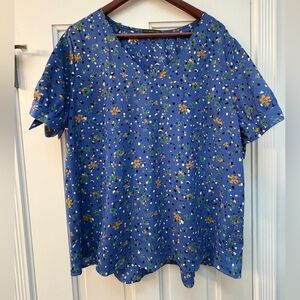 West Kei Blue Floral Top